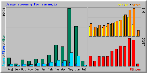 Usage summary for suram.ir
